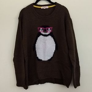 Hipster Penguin with Glasses Sweater